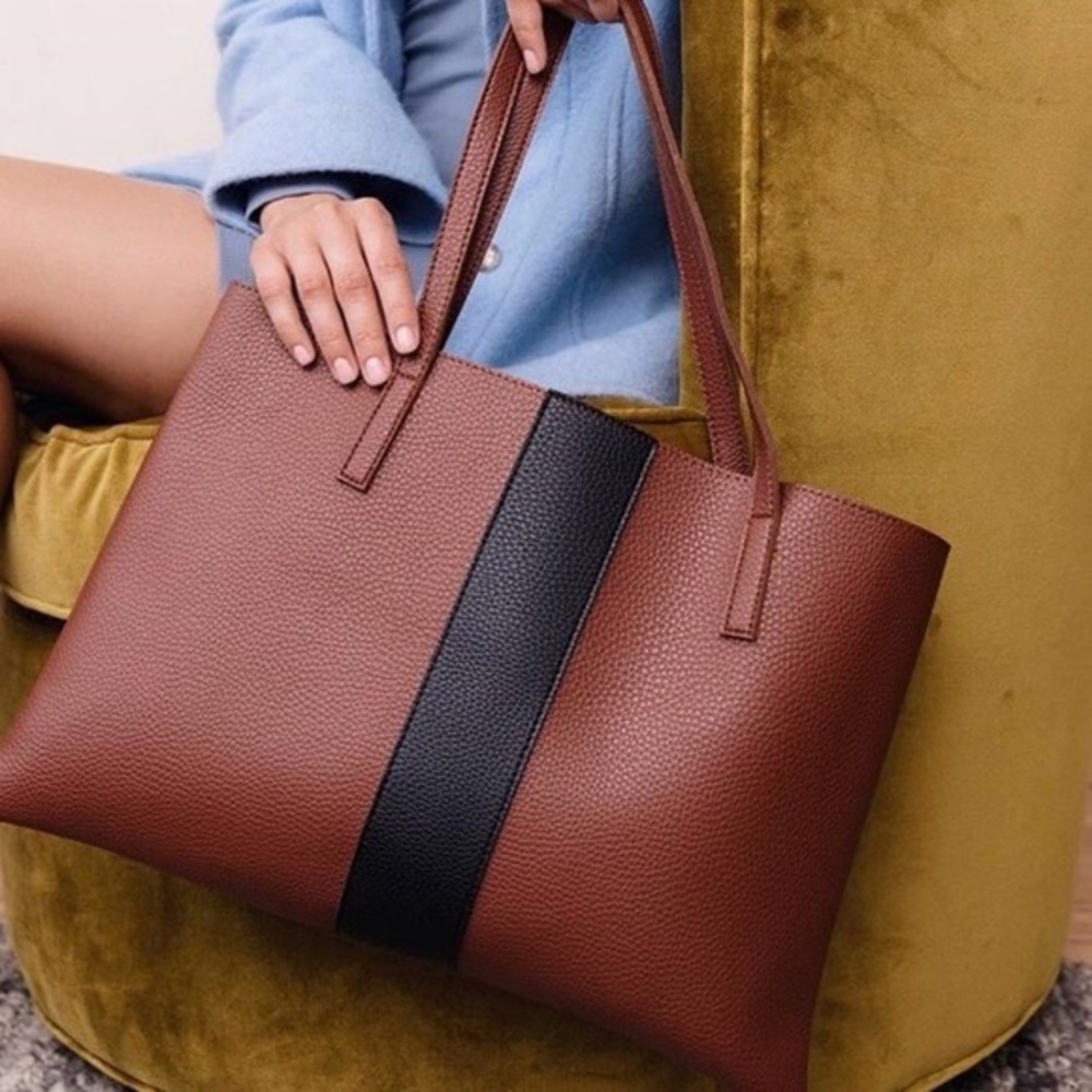 Vince Camuto Brown and Black Tote Bag